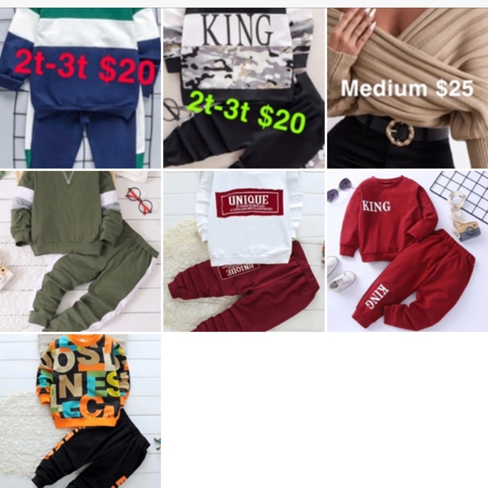 Boys 2t- 3t matching sets